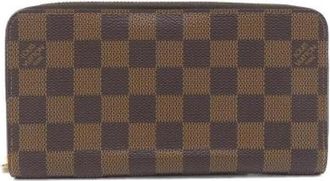 Louis Vuitton Pre-owned Damier Long Wallet - Dames - Vintage Accessoires - Bruin - ONE Size - Vintage