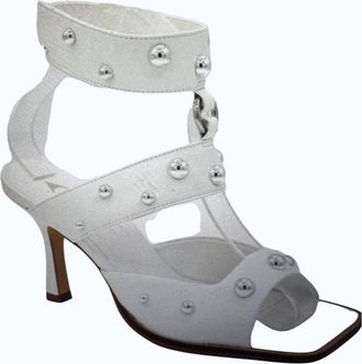 Carrano Womens Studded Sandal In White