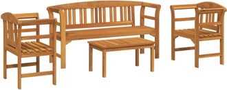 vidaXL Conjunto De Sal&oacute;n Rosa Del Jard&iacute;n 4 Uds. Vidaxl