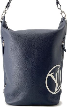 Louis Vuitton Navy Leather Shoulder Bag (Pre-Owned)