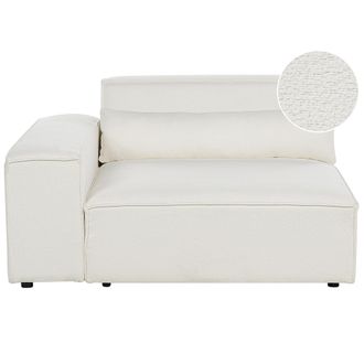 Beliani Beliani - M&oacute;dulo Esquinero De Sof&aacute; Moderno 1 Plaza Tapizado De Boucl&eacute; Blanco Hellnar