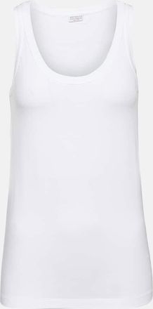 Brunello Cucinelli Cotton-blend tank top
