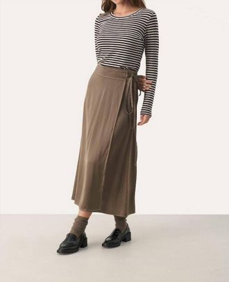 Part Two Lovelie Wrap Skirt In Walnut