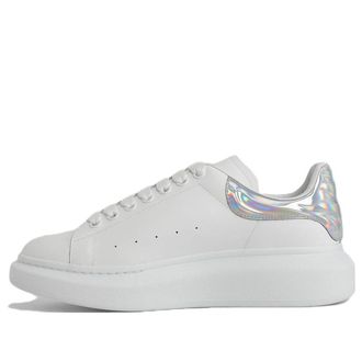 Alexander McQueen Oversized Low-Top Sneakers White Silver 688525WHVIU9071