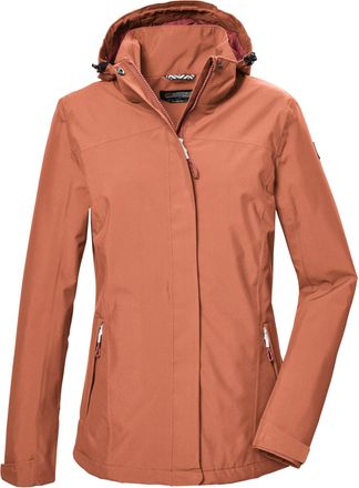 Killtec Killtec Womens Kos 26 Wmn Jckt Functional rain jacket with zip-off Hood, salmon, 40