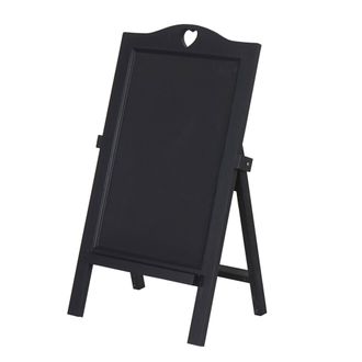 Hhg Hhg - Tablero Publicitario 003, Pizarra Stopper Cliente, 66x39x33cm, Lacado Negro