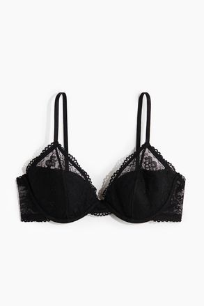 H&M Wattierter B&uuml;gel-BH aus Spitze - Schwarz