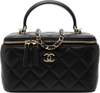 Chanel Pre-owned Vintage Satchel - Dames - Vintage Handtas - Zwart - ONE Size - Leer - Vintage