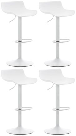 Clp Juego De 4 Taburetes De Bar Aveiro Blanco