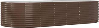 vidaXL Jardinera Acero Galvanizado Marr&oacute;n 291x140x68 Cm Vidaxl