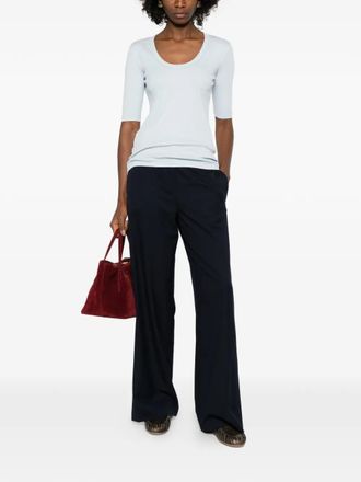 Fabiana Filippi Scoop-Neck Cotton T-Shirt - white