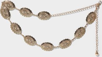 Simons Womens Openwork medallion belt