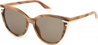 Furla Womens SFU783-55092M SFU783 55 55092M Sunglasses - Brown - One Size