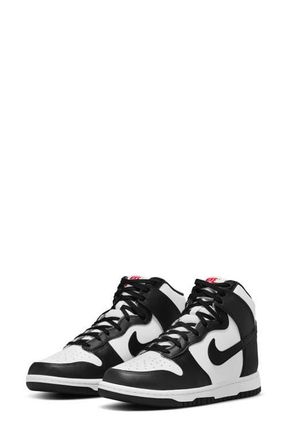 Nike Dunk High Basketball Sneaker in White/Black/University Red at Nordstrom, Size 7.5