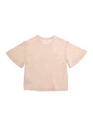 Chlo&eacute; Logo-Embroidered Cotton T-Shirt - Pink