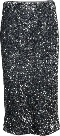 Vicolo Longuette Tital Paillettes - Dames - Rokken - Grijs - Maat: XS Poliester