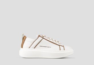 Alexander Smith Wembley Woman Deconstructed in white leather and brown details