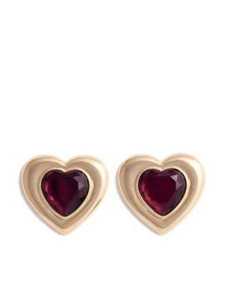 Self Portrait heart earrings - Gold
