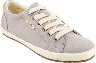 Taos Womens Star Sneakers In Grey Washed Canvas