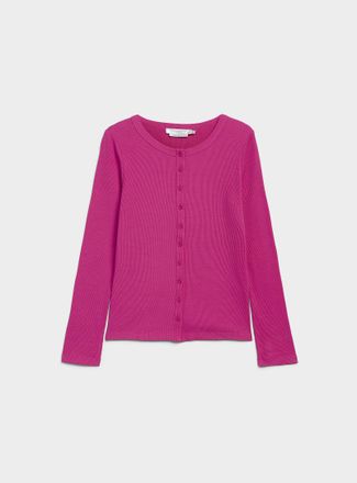 Contemporaine Womens Plain ribbed jersey cardigan