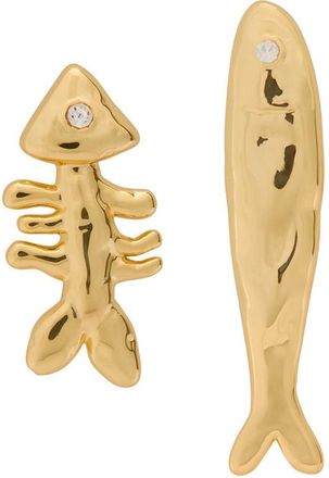 Éliou Sardine And Fishbone 18kt Gold-plated Drop Earrings - One Size