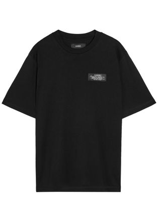 Amiri Spirit Logo-appliqu&eacute;d Cotton T-shirt - Black - XL