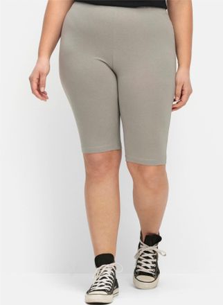 Sheego Wirkhose SHEEGO, Damen, Gr. 40, Normalgr&ouml;ssen, grau, 95% Baumwolle, 5% Elasthan, unifarben, Hosen Wirkhose