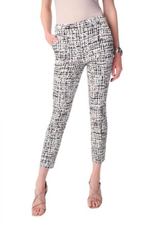 Joseph Ribkoff Tweed Motif Slim Leg Pants In Van/multi