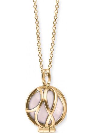 Engelsrufer Womens ERN-HEALPARA-RQ-XS-G Ladies Powerful Stone Necklace - Gold Sterling Silver - One Size