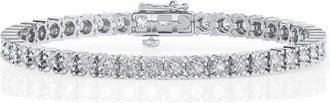 Grown Brilliance 2 Cttw Round Lab Grown Diamond Tennis Bracelet in Sterling Silver, G Color SI Clarity