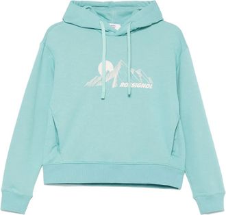 Rossignol logo-print hoodie - women - Cotton/Polyester - M - Blue