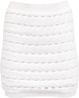 Iro Iro Mini Skirt in White Cotton