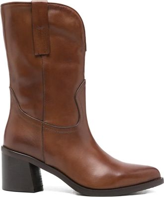 Paola Parisi Roma Stivali con tacco largo 65mm - Marrone