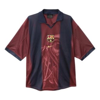 Nike x Travis Scott x FC Barcelona Retro 2000/01 Home Skeleton Jersey Red Navy FQCJ-CJ01