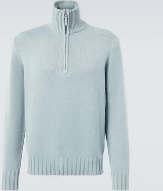 Allude Pullover in cashmere con zip corta