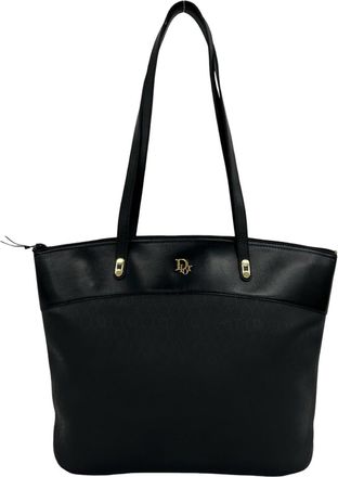 Dior Black Leather Pvc Shoulder Bag Tote Bag (Pre-Owned)