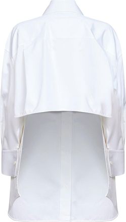 Givenchy Womens White Poplin Asymmetric Shirt Cotton