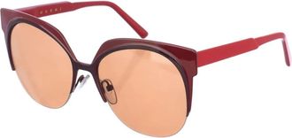 Marni Ovale Zonnebril - Dames - Zonnebrillen - Rood - ONE Size - Accessoires