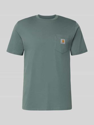 Carhartt Work in Progress Regular Fit T-Shirt mit Logo-Patch in Gruen, Gr&ouml;&szlig;e XXL