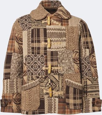 Ralph Lauren C&aacute;rdigan en mezcla de lana, lino y seda con patchwork