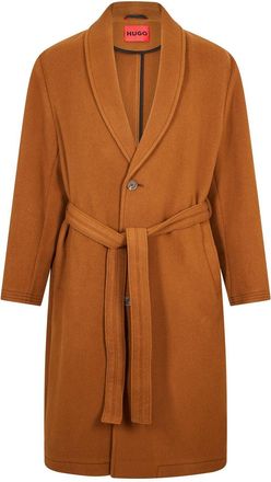 HUGO BOSS Hugo Mens Overcoat in Rust/Copper - Brown - Size X-Large