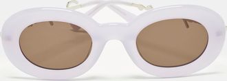 Jacquemus Lilac/black Les Lunettes Pralu Oval Sunglasses