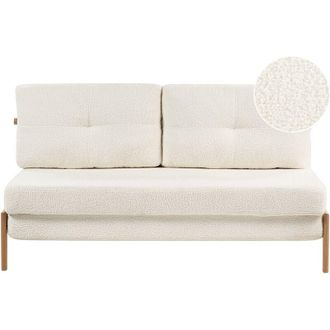 Beliani Sofa Bed 2 Seater EDLAND Boucle Off-White