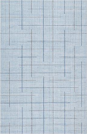 Wecon Home Alfombra tejida a mano Tencel y lana pura azul 80x150