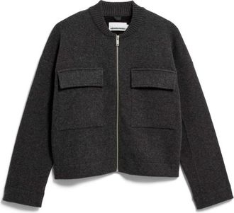 Armedangels Cotton-Wool Bomber Knit Jacket Freizeitjacke f&uuml;r Damen | schwarz