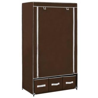 vidaXL Armario De Tela Marr&oacute;n 87x49x159 Cm Vidaxl