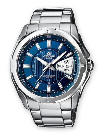 Casio Edifice Mens Silver Watch EF-129D-2AVEF Stainless Steel - One Size