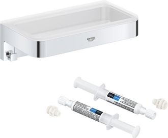 GROHE Start Cube + Quickglue A2 Estante Rectangular Para Acceso Con Dos Placas De Fijaci&oacute;n - Grohe