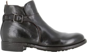 Officine Creative Schoenen, Dames, Bruin, 37 1/2 EU, Leer, Calixte Enkellaars