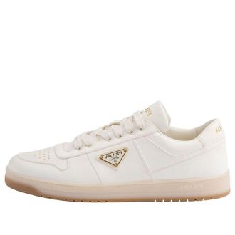 Prada SS26 Downtown Nappa Leather Sneakers Ivory 2EE364-038-F0304